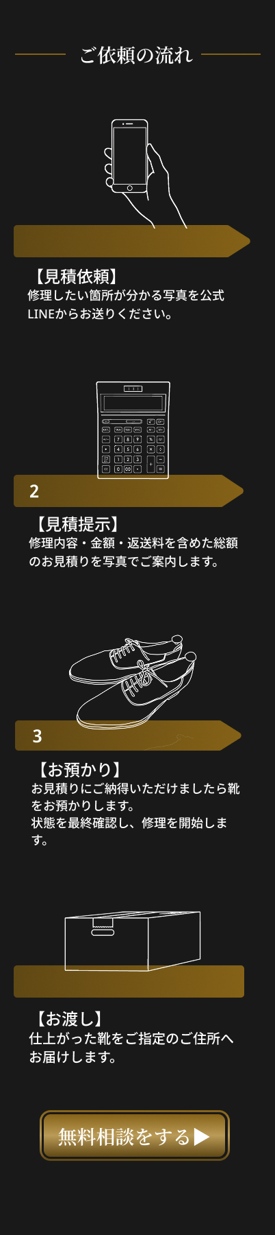 Le pont Designのラグジュアリー男性向けLP制作事例 スマホ用デザインカンプ QRコード誘導対応